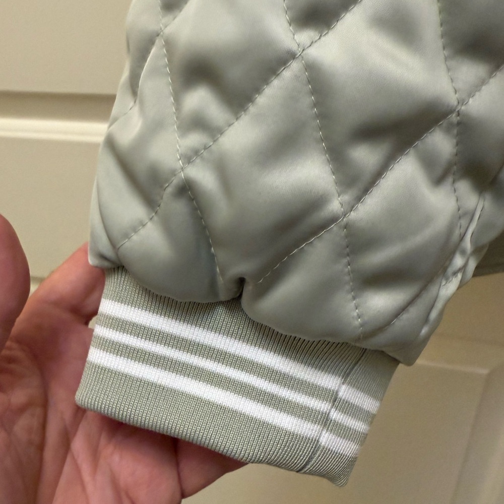 Kith Reversible Quilted Satin Jacket color Seafoam Green size Large - Picture 7 of 8
